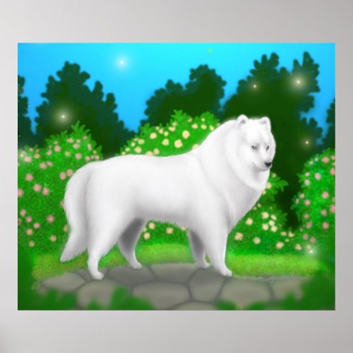 American Eskimo Dog Poster print