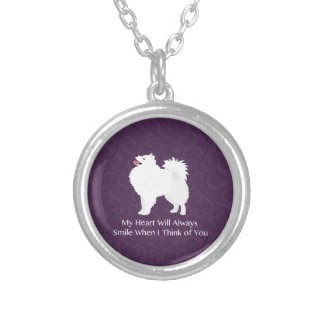 American Eskimo Dog Thinking of You Design Pendants