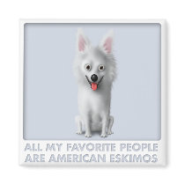 American Eskimo Favorite magnets by cartoondogs American Eskimo Favorite magnets