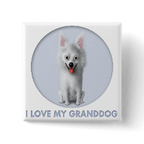 American Eskimo Granddog buttons by cartoondogs American Eskimo Granddog buttons