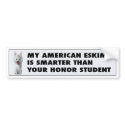 American Eskimo Honor Student bumpersticker