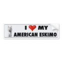 American Eskimo Love Sticker bumpersticker