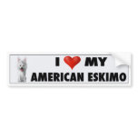 American Eskimo Love Sticker Bumper Sticker