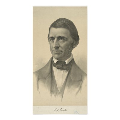 American Essayist Ralph Waldo Emerson Portrait Photo Greeting Card by wallarts