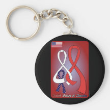 American Family Ribbon Key Chain