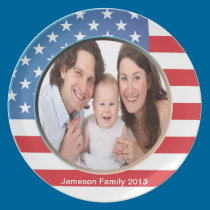 american family usa flag plate patriotic momento plates