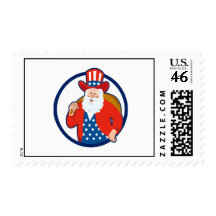 American Father Christmas Santa Claus Postage