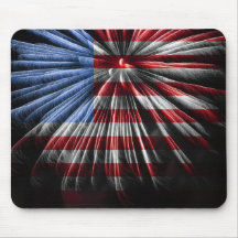 American Fireworks Flag Mouse Pad