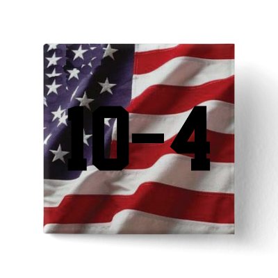 American-Flag, 10-4 Buttons by Gobbledygoo