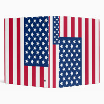 American Flag 3 Ring Binder
