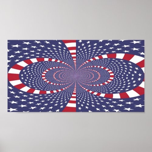American Flag Abstract print