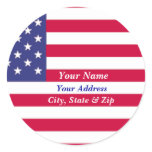 American Flag Address Labels