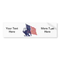 American Flag and Bald Eagle Bumper Stickers