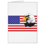 American Flag and Bald Eagle Card