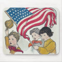 American Flag and Children mousepad