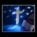 American Flag and Christian Cross, Fascism posters