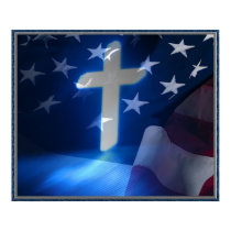 American Flag and Christian Cross, Fascism posters by beverlytazangel American Flag and Christian Cross, Fascism posters