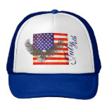 American flag and eagle July 4th hat