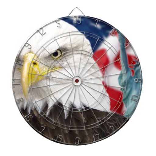 American flag and eagle statue of liberty dart boards Zazzle