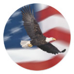 American flag and eagle sticker