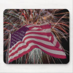 American Flag and Firework mousepad