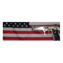 American Flag and Gun Bookmark Business Card Templates