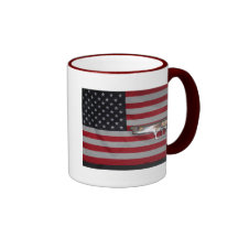 American Flag and Gun Mug