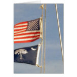 American Flag and South Carolina Palmetto Flag Cards