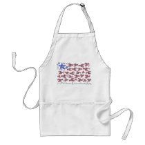 American Flag Apron - Lobsters and Starfish by scituations American Flag Apron - Lobsters and Starfish