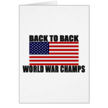 American Flag Back To Back World War Champs Cards