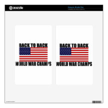 American Flag Back To Back World War Champs Kindle Fire Decals