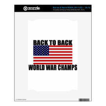 American Flag Back To Back World War Champs Decal For The NOOK