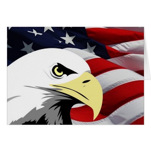 American Flag/Bald Eagle zazzle_card
