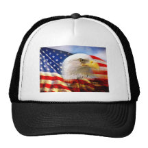 American Flag Bald Eagle Mesh Hat