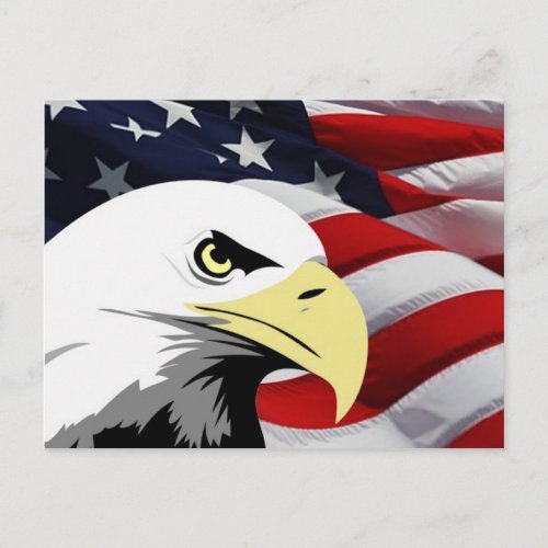 American Flag/Bald Eagle zazzle_postcard
