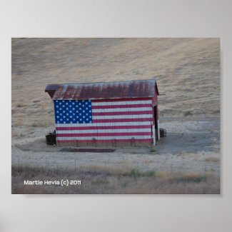 American Flag Barn by Martie Hevia - Photo Print print
