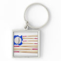 American Flag Baseball Gifts keychain