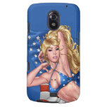 American Flag Bikini Pinup Girl by Al Rio Samsung Galaxy Nexus Case