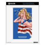 American Flag Bikini Pinup Girl by Al Rio NOOK Color Skin