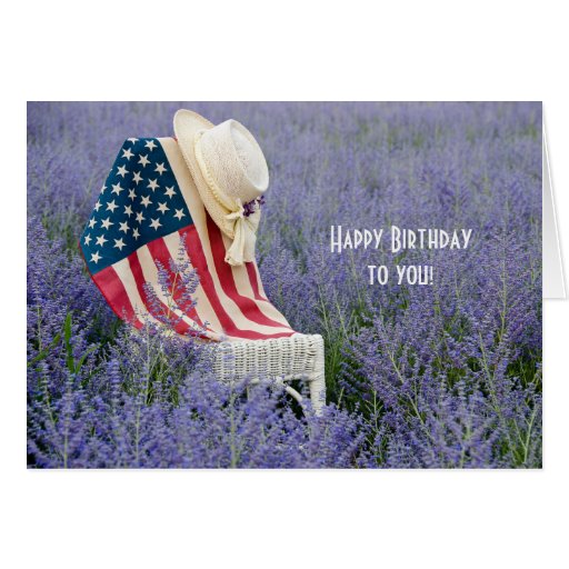 American Flag Birthday Greeting Card Zazzle