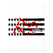 American Flag-Bloody Lincoln Post Card