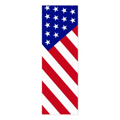 American Flag Book Mark. Business Card Template by maximus7