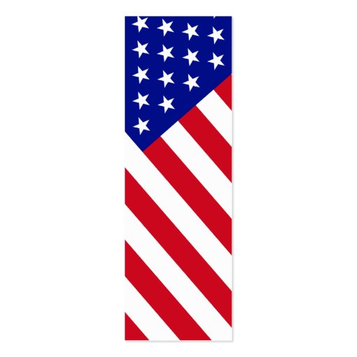 American Flag Book Mark. Business Card Template (front side)