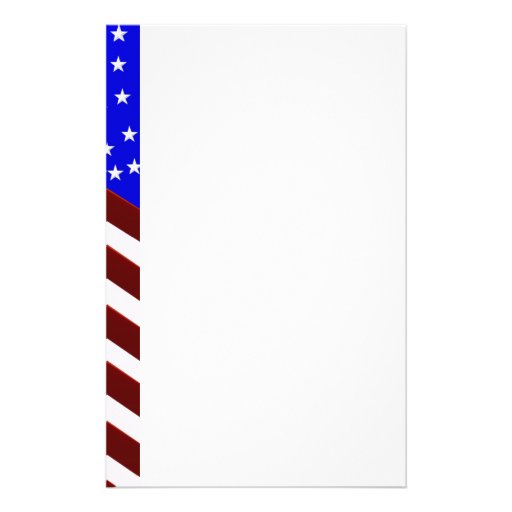 American Flag Border Stationery | Zazzle