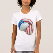American Flag Boxing Gloves T-Shirt