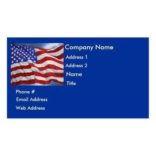 American Flag - Business Card (front side)