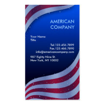 American Flag Business Card