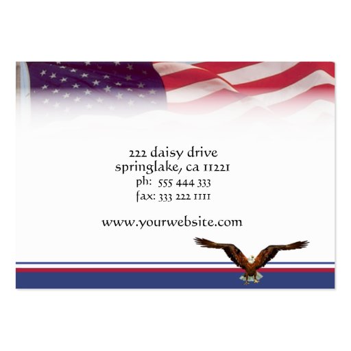 American Flag Business Card (back side)