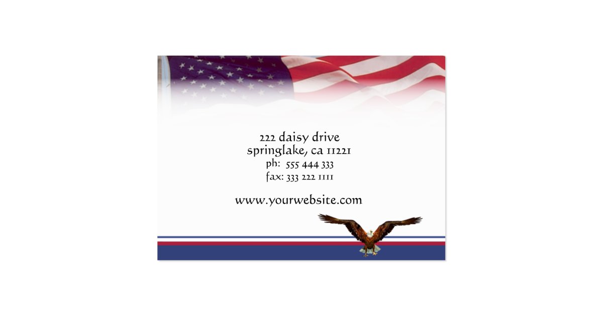 american flag business card