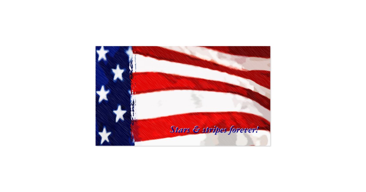 american flag business card